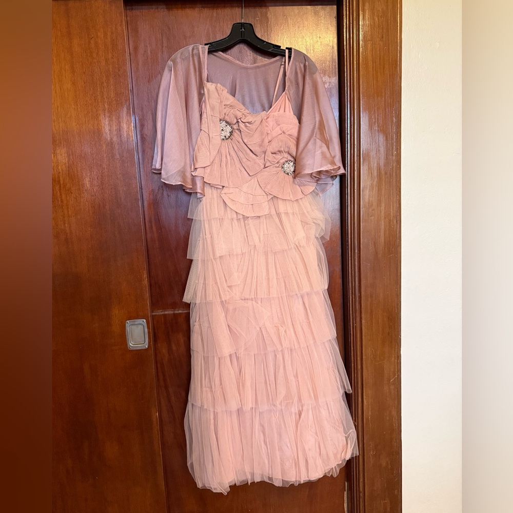 Free People Pink Layered Tulle Dress